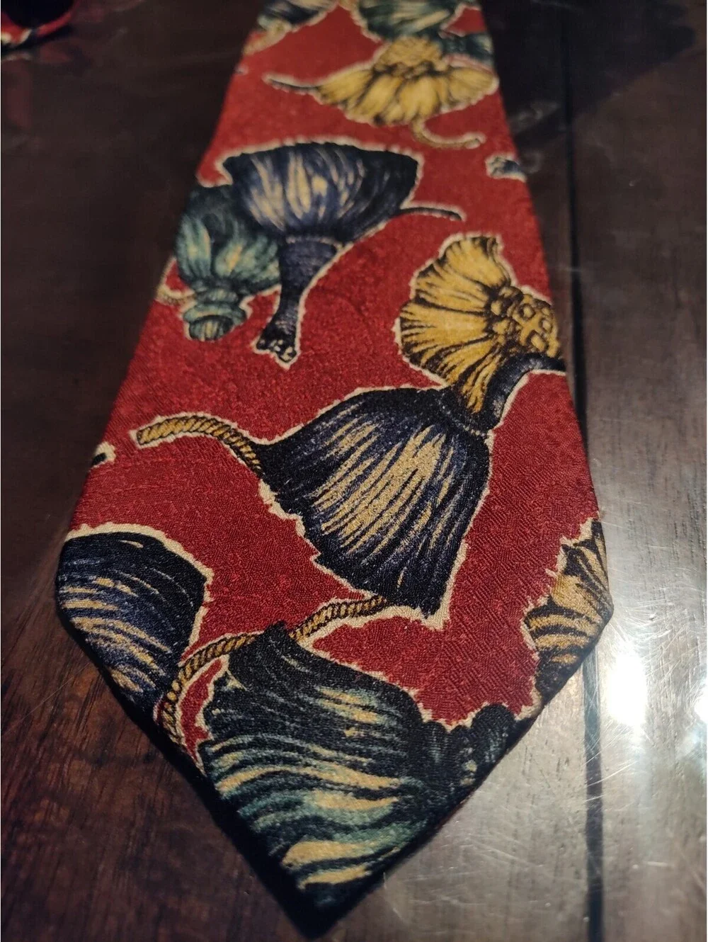 mens vintage Hugo Boss classic 100% all silk Retro luxury geometric neck tie